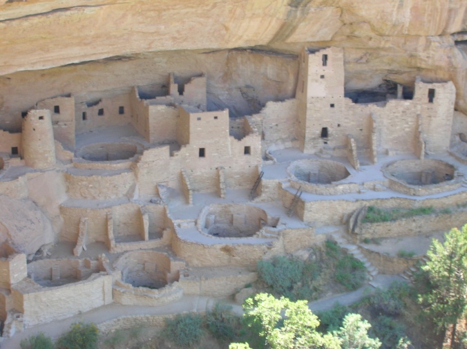 Cliff Palace--the largest of the cliff dwellings at Mesa Verde.