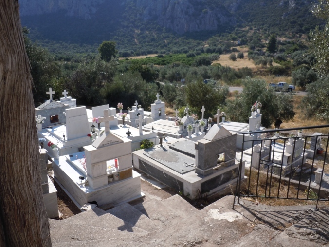 The cemetery next to the church--full of Kosta's ancestors.